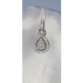 Підвіска із білого золота з діамантами 0,418 ct